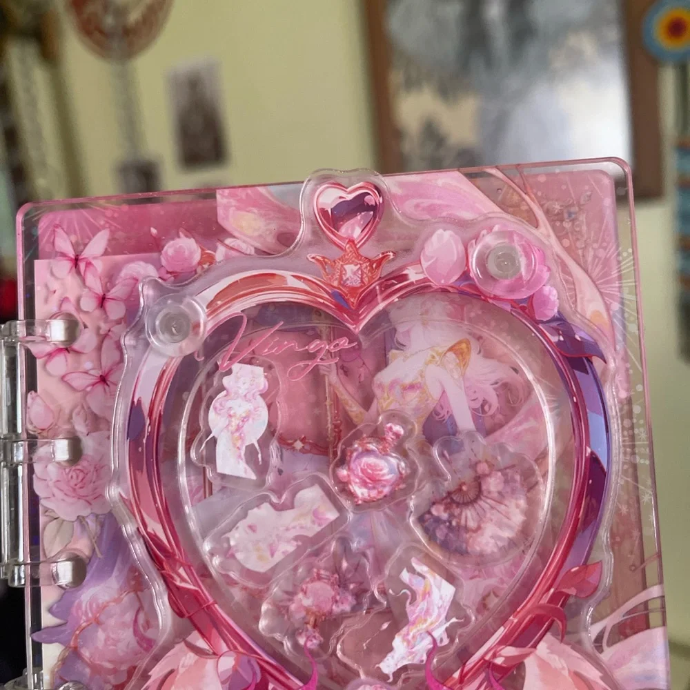 NEW Acrylic Binder Notebook Journal Zodiac Wicca Goth Princess Diary A7 Shaker